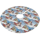 Berner Sennenhond in slee Christmas Kerstboom Rok (Gekanteld)