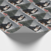 Berner Sennenhond in Sneeuw Kerstmis Cadeaupapier (Hoek)