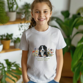 Berner Sennenhond in veldbloemen T-shirt