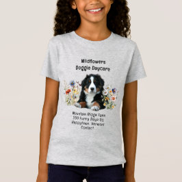 Berner Sennenhond in veldbloemen T-shirt