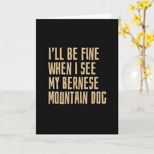 Berner Sennenhond Kaart (Gele Bloem)
