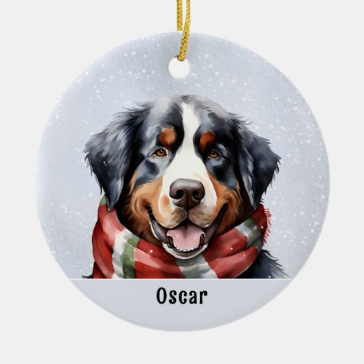 Berner Sennenhond Keramisch Ornament (Voorkant)