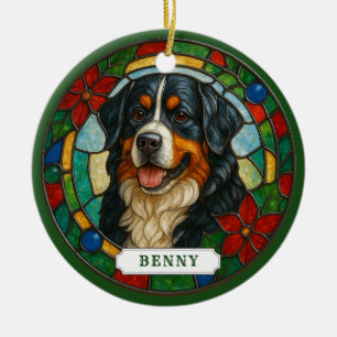 Berner Sennenhond Keramische Cirkel Ornament