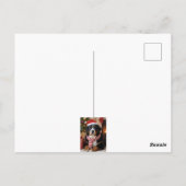 Berner Sennenhond Kerst Briefkaart (Achterkant)