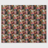 Berner Sennenhond Kerst Cadeaupapier (Vlak)