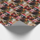 Berner Sennenhond Kerst  Cadeaupapier (Hoek)