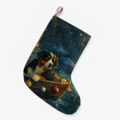Berner Sennenhond Kerst Feestelijke Reis Kleine Kerstsok (Voorkant (Hangend))
