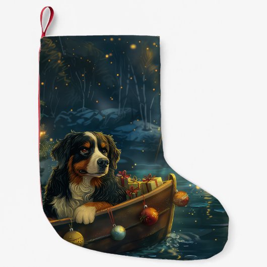 Berner Sennenhond Kerst Feestelijke Reis Kleine Kerstsok (Voorkant)