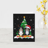Berner Sennenhond Kerstboom Verlichting Santa R Kaart (Gele Bloem)