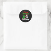 Berner Sennenhond Kerstboomlampjes Xmas Do Ronde Sticker (Tas)