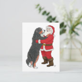 Berner Sennenhond Kerstgroet Feestdagenkaart (Staand voorkant)