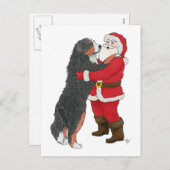 Berner Sennenhond Kerstgroet Feestdagenkaart (Voorkant / Achterkant)