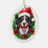 Berner Sennenhond Kerstkrans Keramisch Ornament (Rechts)