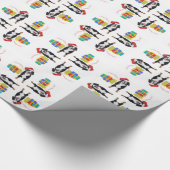 Berner Sennenhond Kerstman Helper Cadeaupapier (Hoek)