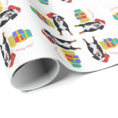 Berner Sennenhond Kerstman Helper Cadeaupapier (Rol Hoek)