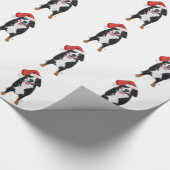 Berner Sennenhond Kerstman Helper Cadeaupapier (Hoek)