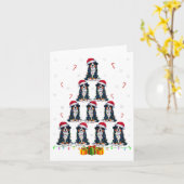 Berner Sennenhond Kerstman Hoed Kerstverlichting K Kaart (Gele Bloem)