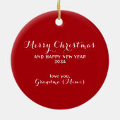 Berner Sennenhond Kerstman Hoed Ornament (Achterkant)