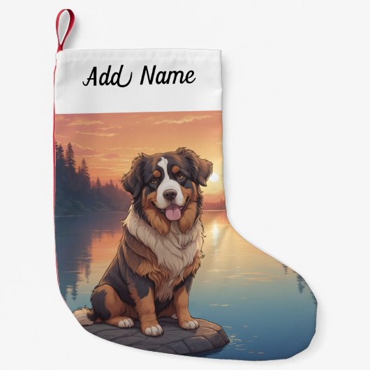 Berner Sennenhond Kleine Kerstsok (Voorkant)