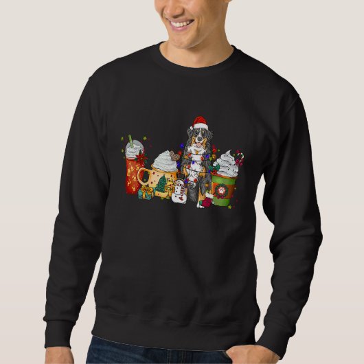 Berner Sennenhond Koffie Kerstmis Met Sinterklaas Trui (Voorkant)