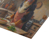 Berner Sennenhond Kookt in Keuken Snijplank (Hoek)