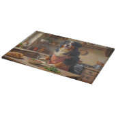Berner Sennenhond Kookt in Keuken Snijplank (Hoek)