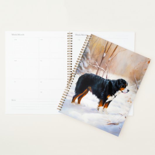 Berner Sennenhond Laat het Sneeuwen Kerstmis Planner (Display)