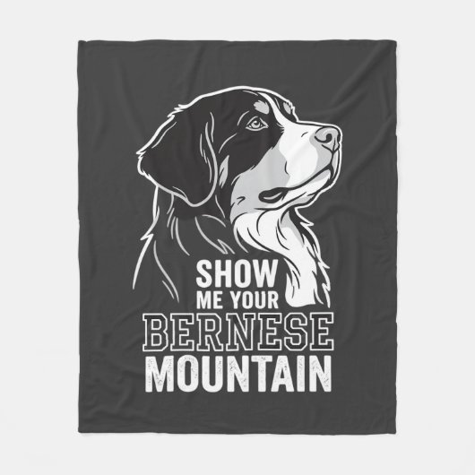 Berner Sennenhond Laat Me Jouw Fleece Deken (Voorkant)