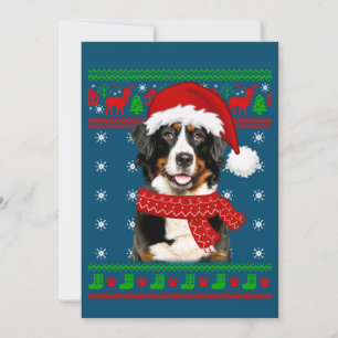 Berner Sennenhond Lelijke Trui Kerst Puppy Kaart