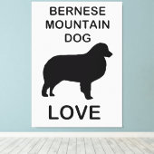 Berner Sennenhond liefde Canvas Afdruk (Insitu (Houten vloer))