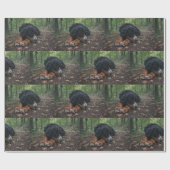 Berner Sennenhond liggend in bos Cadeaupapier (Vlak)