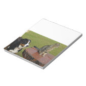 Berner Sennenhond met kat Notitieblok (Linkerzijde)