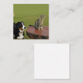 Berner Sennenhond met kat Notitiekaartje (Voorkant / Achterkant)