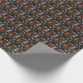 Berner Sennenhond met kerstcadeaus Haard Cadeaupapier (Hoek)