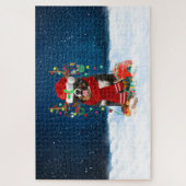 Berner Sennenhond met kerstcadeaus Legpuzzel (Verticaal)