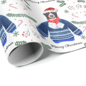 Berner Sennenhond met kersttrui Festive Cadeaupapier (Rol Hoek)