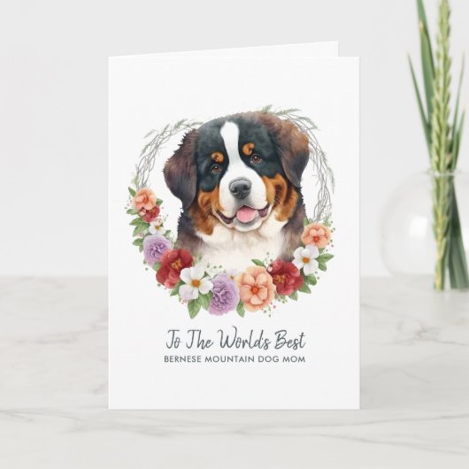 Berner Sennenhond Moederdag Feestdagen Kaart (Voorkant)