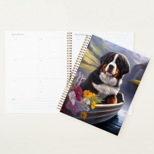 Berner Sennenhond op een peddel: een landschappeli Planner (Display)