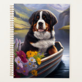 Berner Sennenhond op een peddel: een landschappeli Planner (Voorkant)