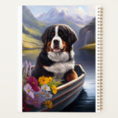 Berner Sennenhond op een peddel: een landschappeli Planner (Achterkant)