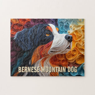 Berner Sennenhond Papier Quilling Kunstportret Legpuzzel