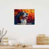 Berner Sennenhond Papier Quilling Kunstportret Poster (Keuken)