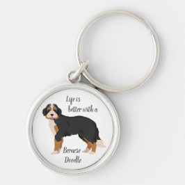 Berner Sennenhond Poedel mix Sleutelhanger. BerneD Sleutelhanger