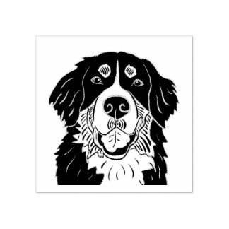 Berner sennenhond postzegel rubberstempel