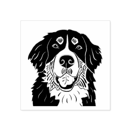 Berner sennenhond postzegel rubberstempel (Afrduk)