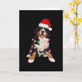 Berner Sennenhond puppy kerstcadeau Kaart (Gele Bloem)
