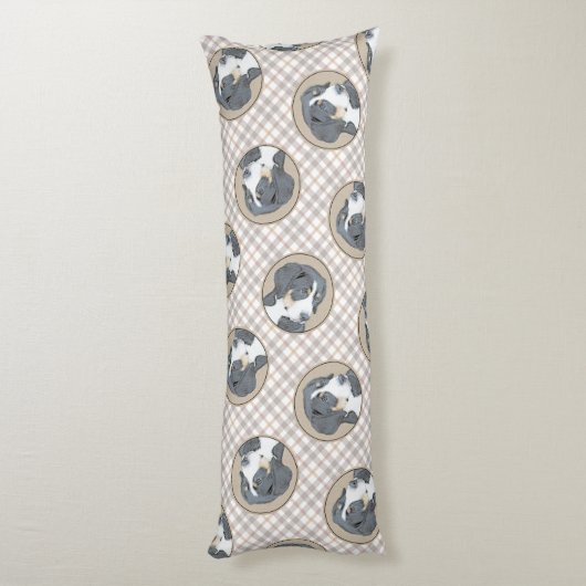 Berner Sennenhond Puppy Schilderen Schattigee Pet Lichaamskussen (Achterkant (Verticaal))