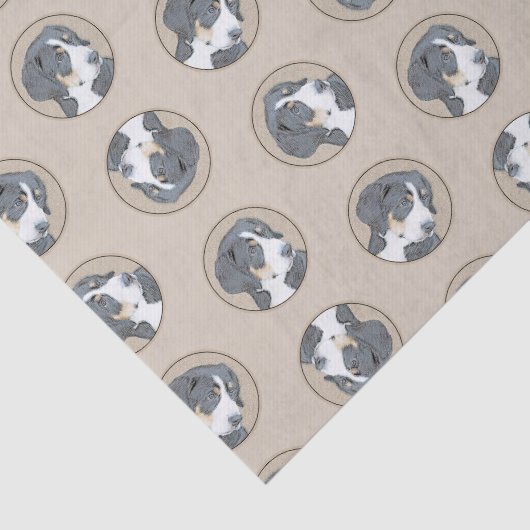 Berner Sennenhond Puppy Schilderen Schattigee Pet  Tissuepapier (Detail)