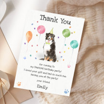 Berner Sennenhond Puppy Verjaardag Dank Je Kaart
