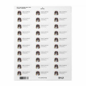 Berner Sennenhond Retouradreslabels Etiket (Full Sheet)